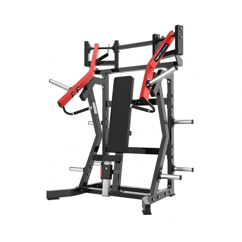 Máquina de Supino Inclinado TM01 TRFIT para treino de peitoral superior, ombros e tríceps com carga por anilhas