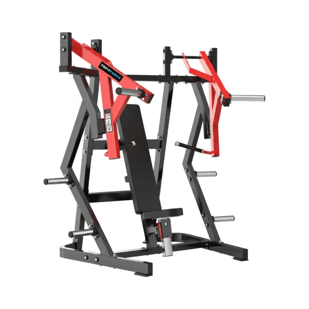 Máquina de supino articulado com movimento dividido TM04 TRFIT para treino de peitoral em academias
