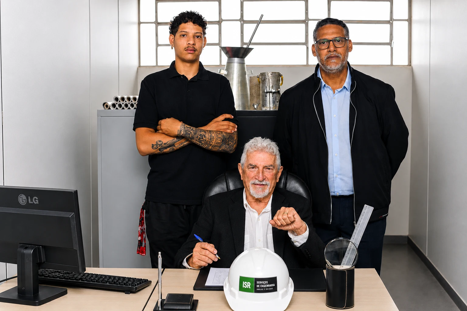Equipe técnica da ISR em controle tecnológico de obras e serviços de engenharia